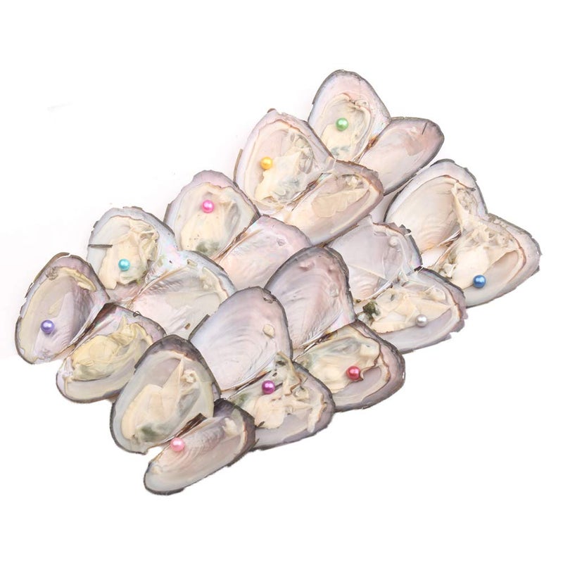 JNMM Freshwater Round Oyster Pearl Cultured Oysters with Pearls Inside 20 PC (6-8mm) - Image 3
